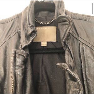 Muubaa Black Goat Leather Jacket